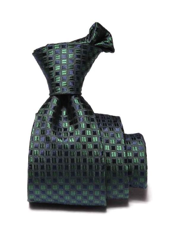 Campania Structure Dark Green Silk Tie