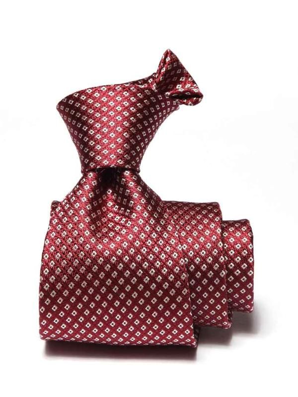 Campania Structure Dark Maroon Silk Tie