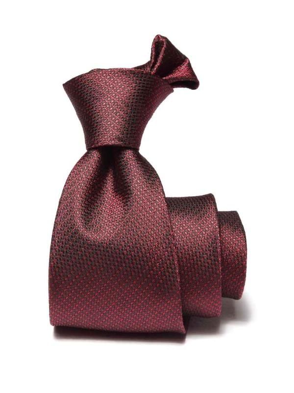 Campania Structure Dark Maroon Silk Tie