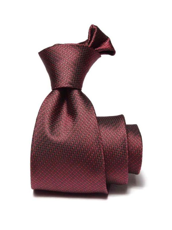 Campania Structure Dark Maroon Silk Tie