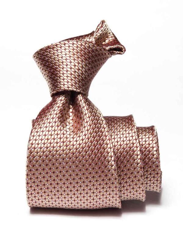 Campania Structure Medium Beige Silk Tie