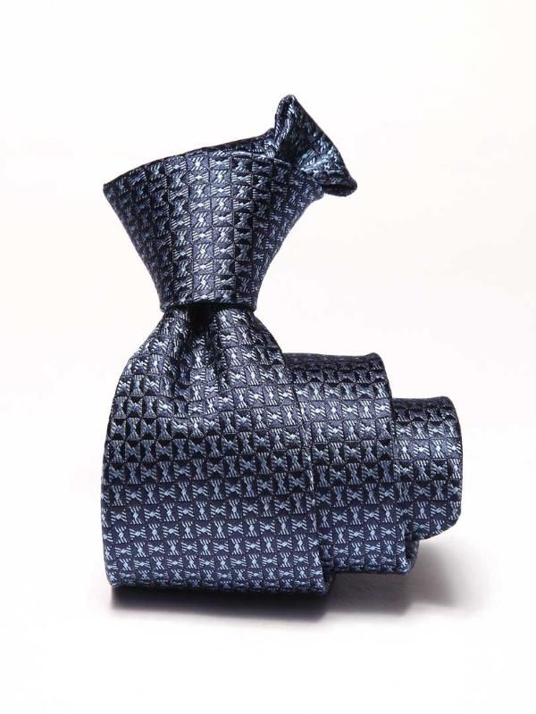 Campania Structure Medium Blue Silk Tie