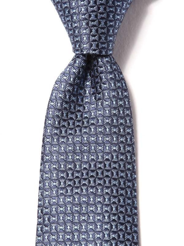 Campania Structure Medium Blue Silk Tie