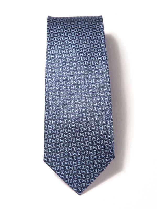 Campania Structure Medium Blue Silk Tie