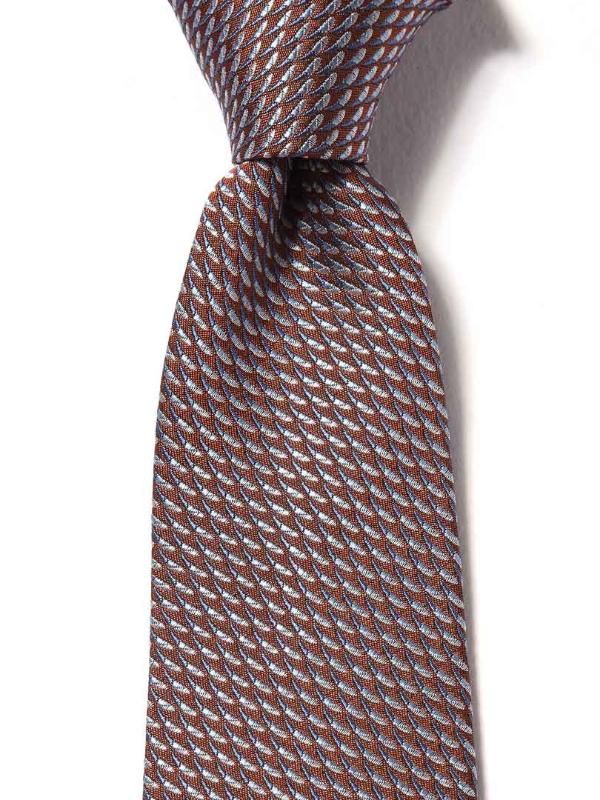 Campania Structure Medium Brown Silk Tie