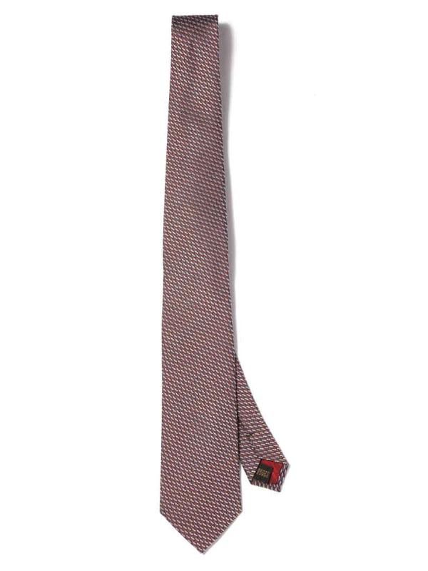 Campania Structure Medium Brown Silk Tie
