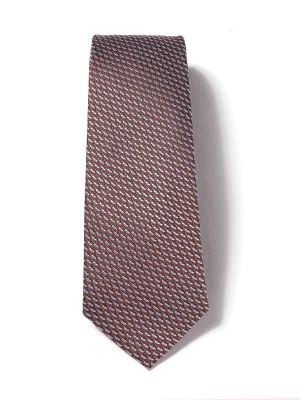 Campania Structure Medium Brown Silk Tie
