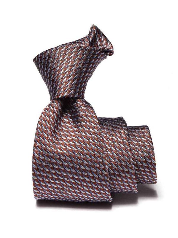 Campania Structure Medium Brown Silk Tie