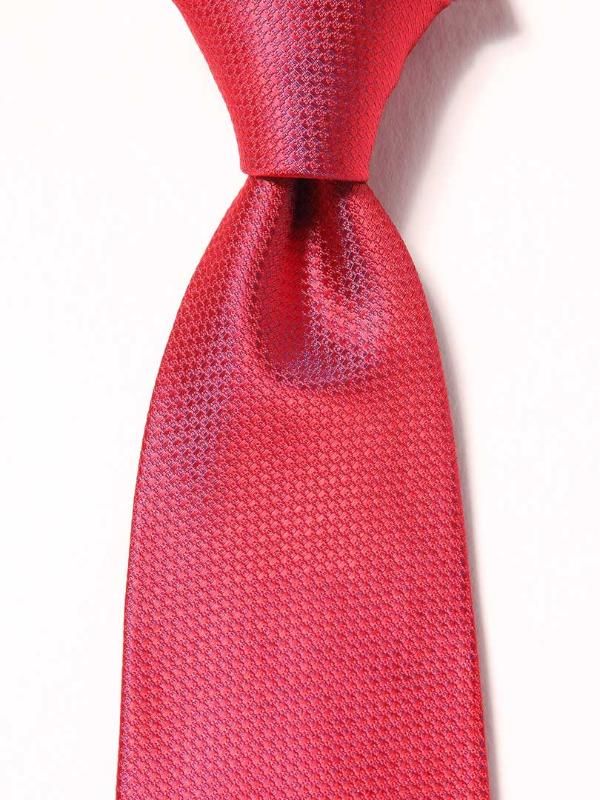 Campania Structure Medium Red Silk Tie