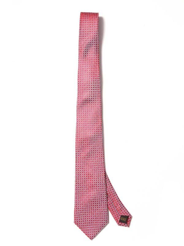 Campania Structure Medium Red Silk Tie