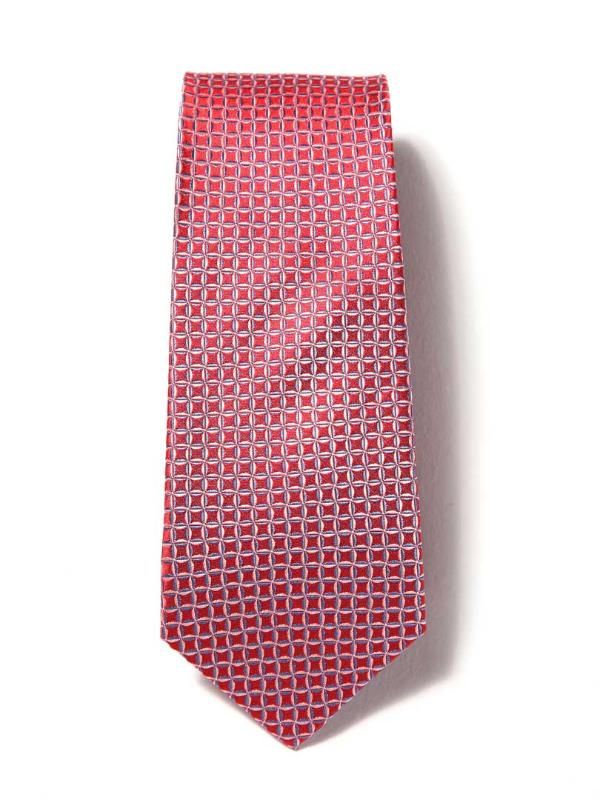 Campania Structure Medium Red Silk Tie