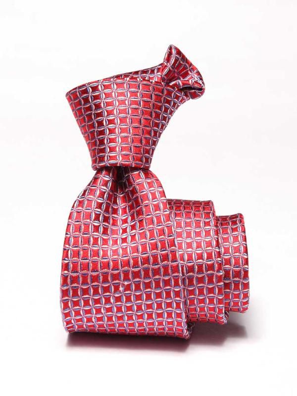 Campania Structure Medium Red Silk Tie