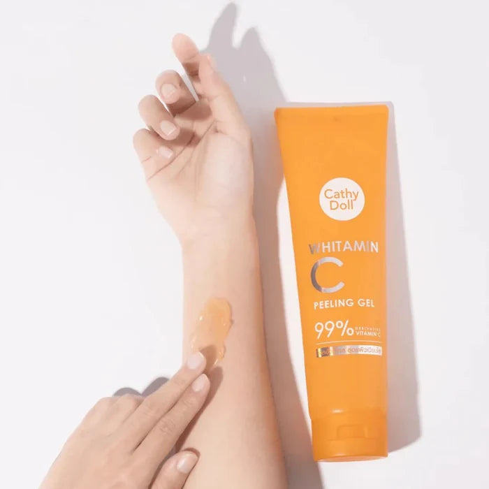 CATHY DOLL Whitamin C Peeling Gel 99% Derivtive Vitamin C جل التقشير بالفيتامين سي للوجه والجسم من كاثي دول