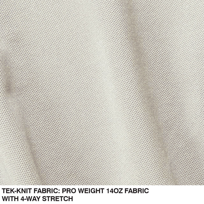 Close-up of beige tek-knit fabric with fine mesh texture and subtle folds, featured in Champro Sports Girl's Low Rise Tournament Fastpitch Softball Pants (BP11G), a pro weight 14oz four-way stretch fabric from Champro Sports.