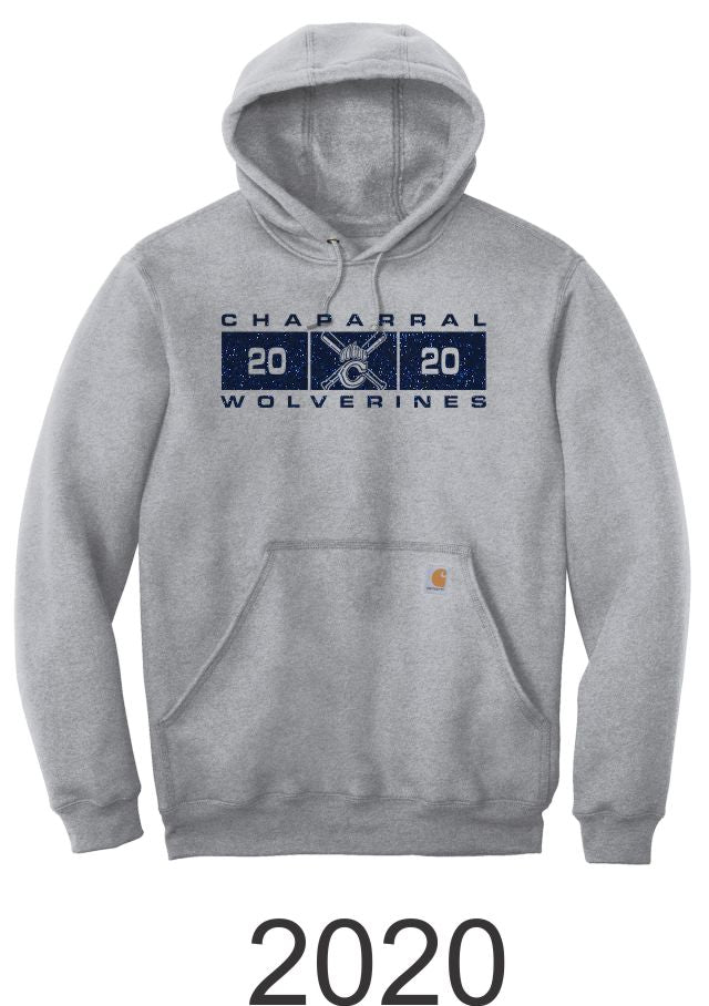 Chap Baseball Carhartt Hoodie- 2 Designs- Matte or Glitter
