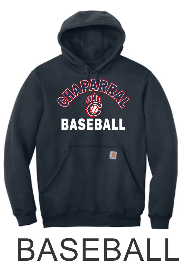 Chap Baseball Carhartt Hoodie- 2 Designs- Matte or Glitter