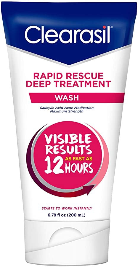 Clearasil Rapid Rescue Deep Treatment Wash غسول البشره لعلاج حب الشباب بحمض الساليسيليك
