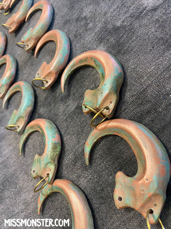 COLD CAST COPPER CLAW PENDANT