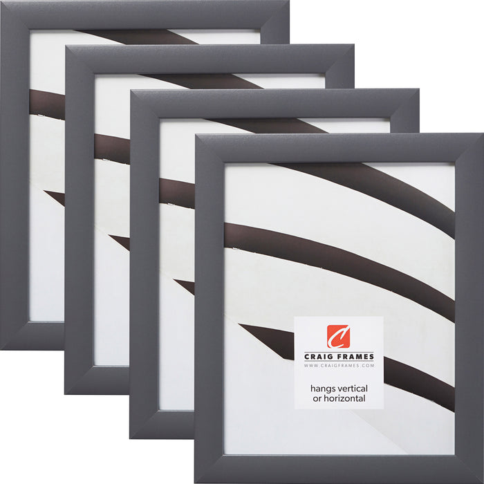 Contemporary 1", Dark Gray Picture Frames - 4 Piece Set