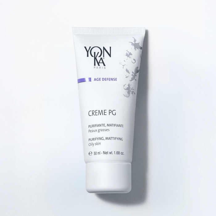 Creme PG 50 ml jar with silver cap Yon-Ka Paris mattifying day cream label