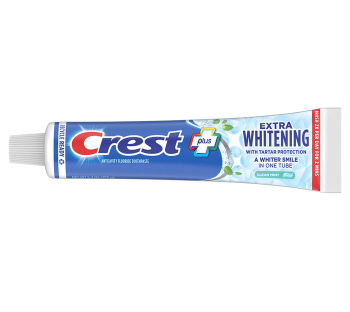 CREST COMPLETE Plus Extra whitening with tartar protection a whiter smile in one tube معجون تبييض الأسنان من كريست