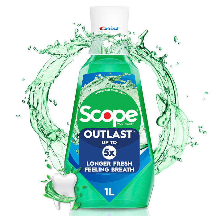 CREST Scope Outlast Mouthwash – Fresh Mint غسول الفم بنكهة النعناع من كريست