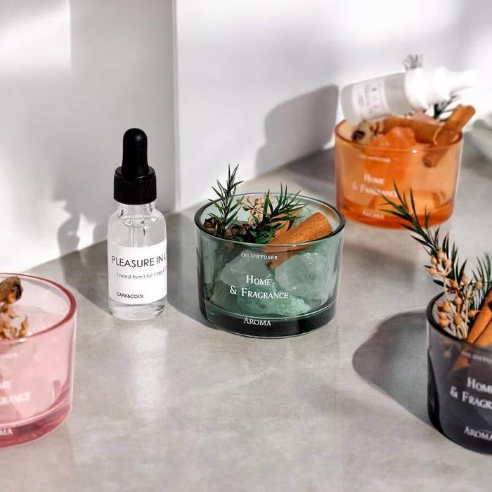 Crystal Aroma Home Scent Stone Diffuser with natural elements and soothing scents, perfect for elegant home decor.