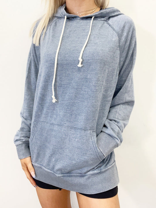 Custom Denim Mineral Wash Hoodie