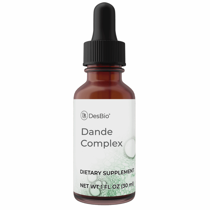 Dande Complex by DesBio fortifies and cleanses the liver. Dandelion support. Dandelion.