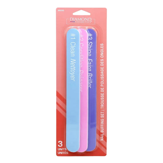 DIAMOND COSMETICS Nail Buffing Set 3Pcs بكج تلميع الاظافر