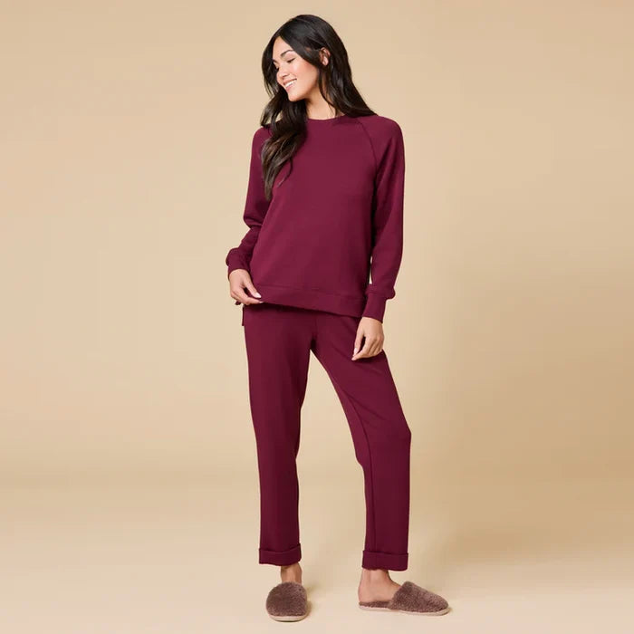 DreamTech Crew Tunic with Side Zip & Flood Pant Set