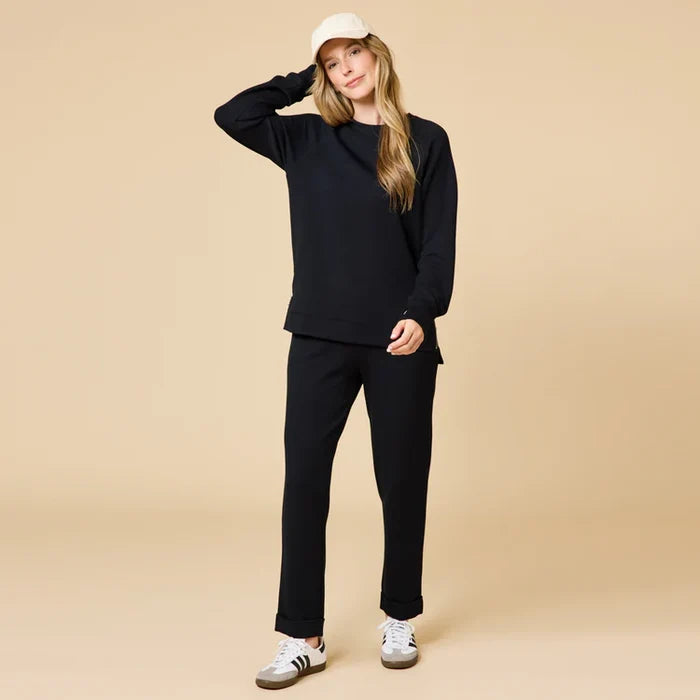 DreamTech Crew Tunic with Side Zip & Flood Pant Set