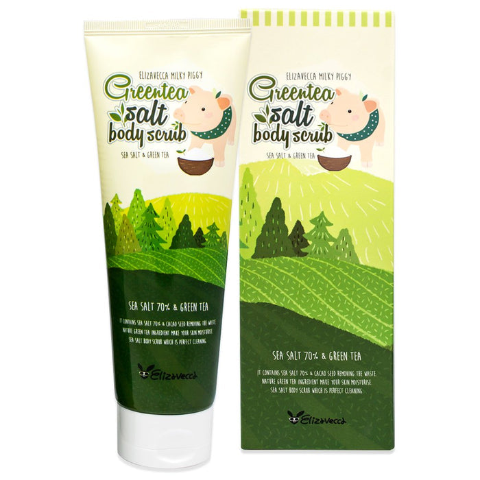 Elizavecca Greentea Salt Body Scrub مقشر الجسم بملح الشاي الاخضر