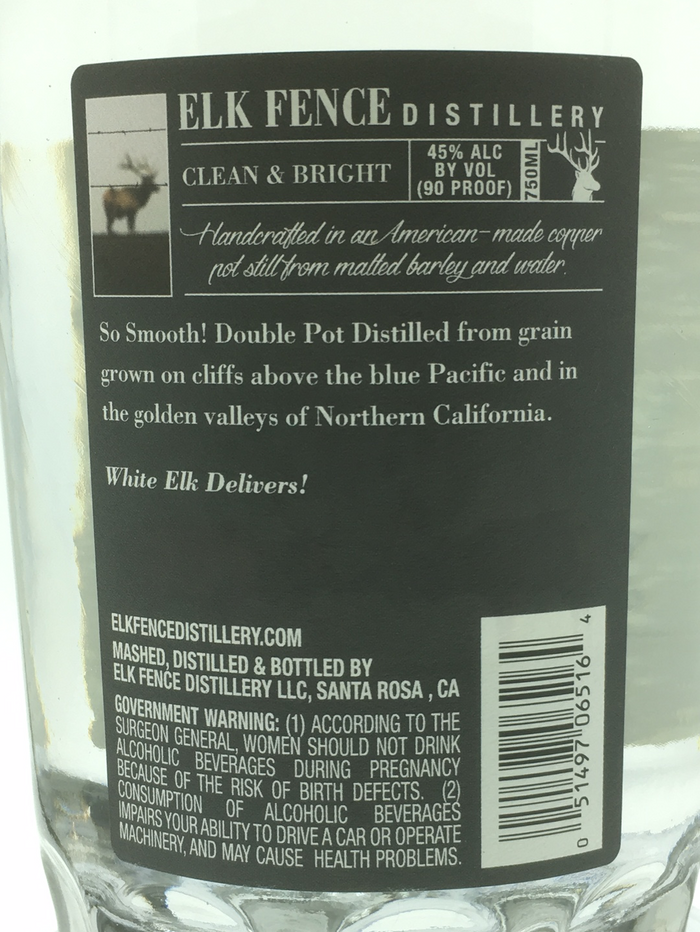 ELK FENCE DISTILLERY VODKA