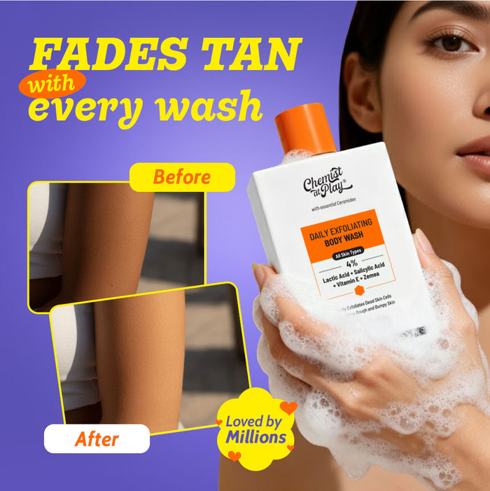 Exfoliating Body Wash with 1% Lactic Acid & 2% Salicylic Acid - 473 ml | Pack of 3