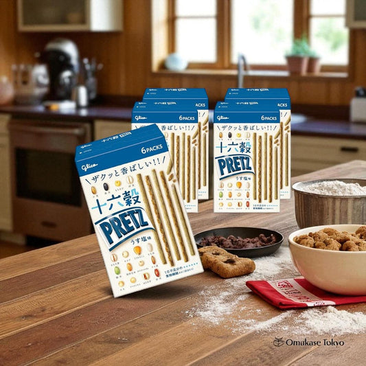 Ezaki Glico [16 Grain Pretz] (Light Salt) 6 Bags
