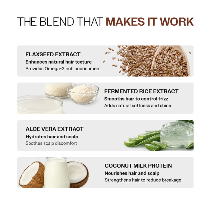 Flaxseed & Rice Water Hair Gel With Aloe Vera Extract and Coconut Milk Protein - 300 ml