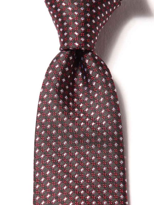 Florentine Minimal Dark Black Silk Tie