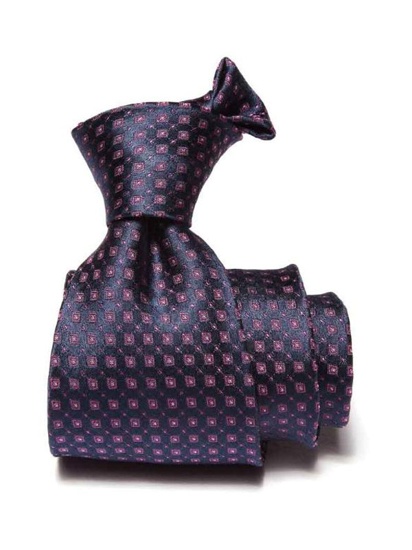 Florentine Minimal Dark Purple Silk Tie