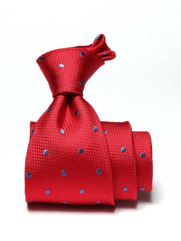 Florentine Minimal Dark Red Silk Tie