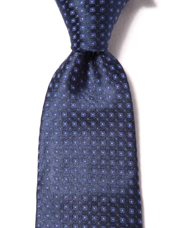 Florentine Minimal Navy Silk Tie