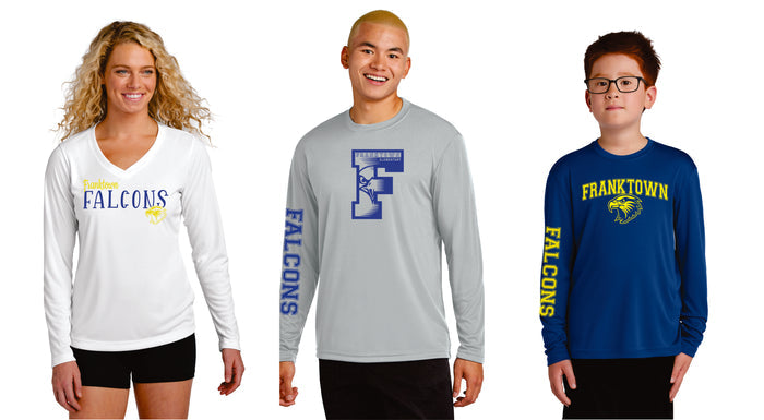 Franktown Wicking Long Sleeve Tee- Youth, Ladies & Unisex Sizes