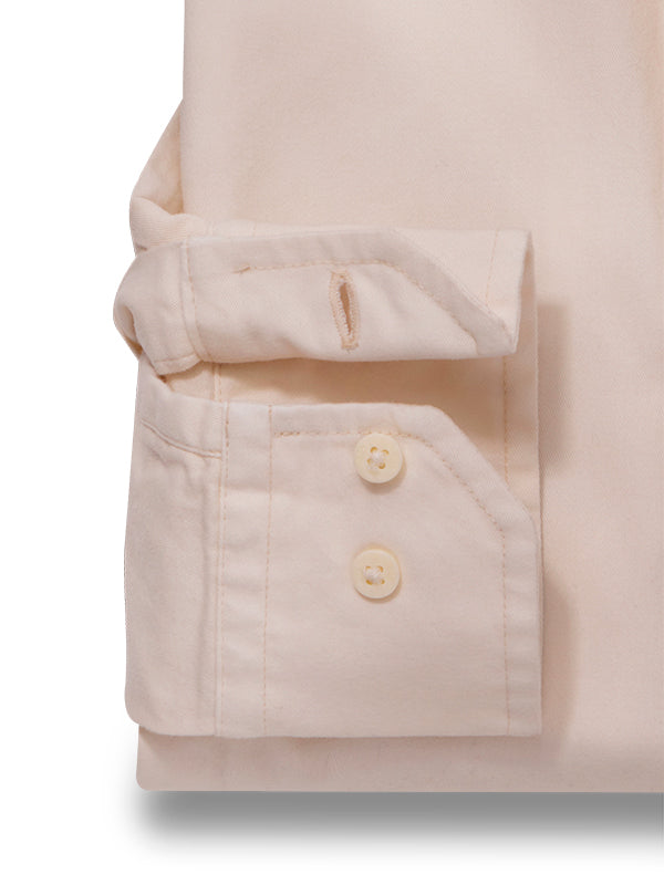 Gavi Twill Garment Dyed Ecru Solid Full Sleeve Tailored Fit Casual Cotton Shirt