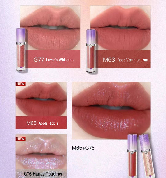 Girlcult Love Talk Series Shimmer & Matte Velvet Lip Glaze T3110