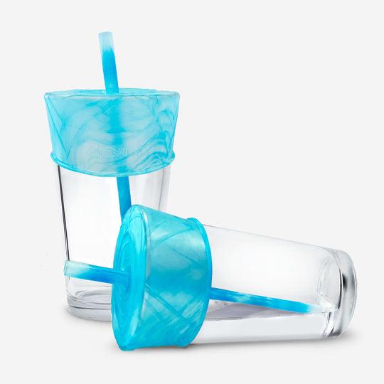GoSili Ocean Cups Universal Lid and Straw 2pk