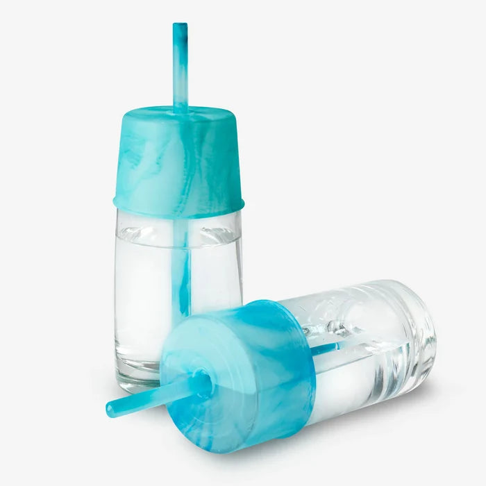 GoSili Ocean Cups Universal Lid and Straw 2pk