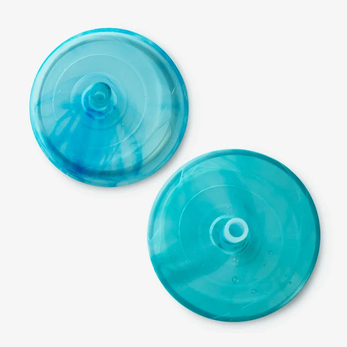 GoSili Ocean Cups Universal Lid and Straw 2pk