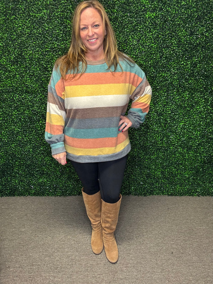Haptics Striped Pullover