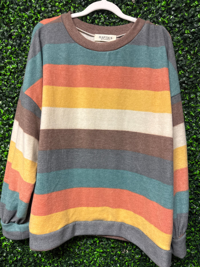 Haptics Striped Pullover