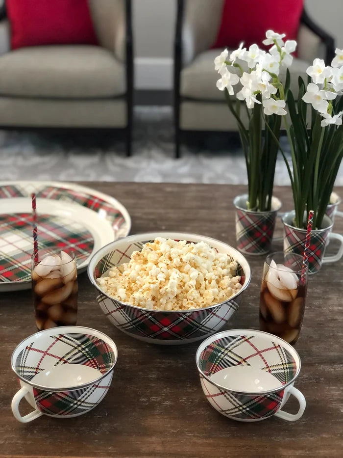 Highland Plaid Popcorn Bowl